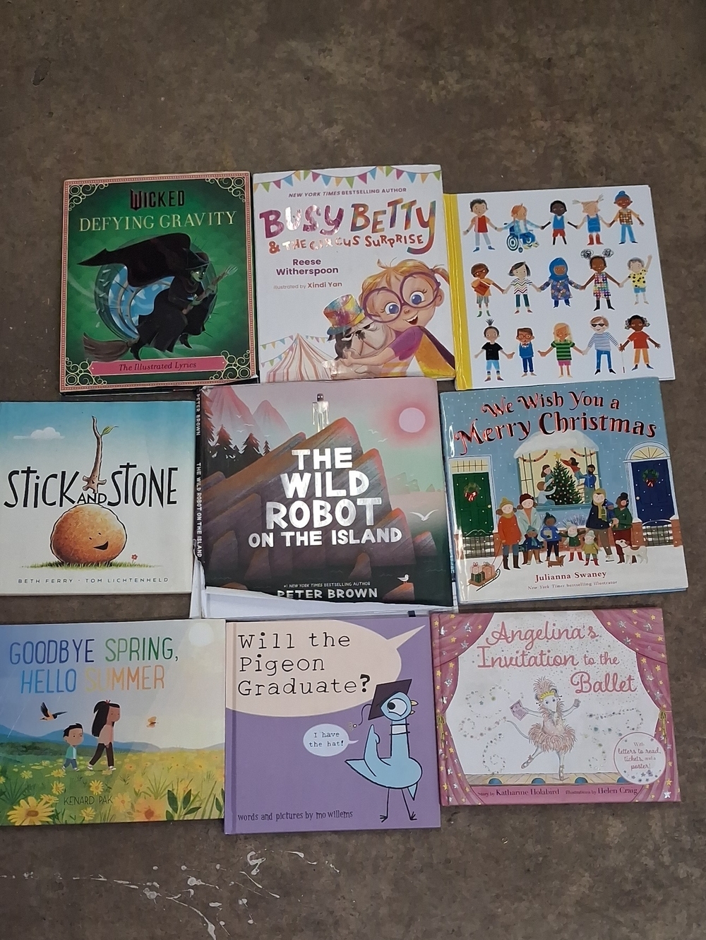 9 Assorted Kids Hard Back Books
